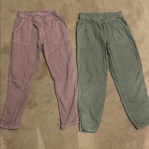 Cat & Jack Casual Kids Pants - Mauve and Sage